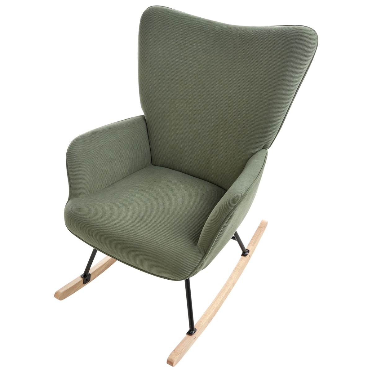 Fotel bujany ARSET Sztruks Ciemnozielony