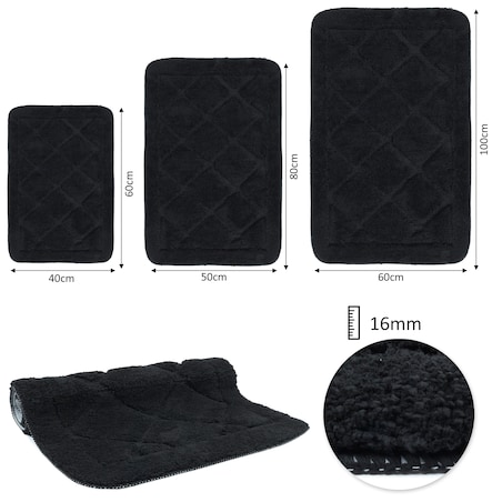 Dywanik łazienkowy Soft 50x80 cm e-floor antypoślizgowy czarny