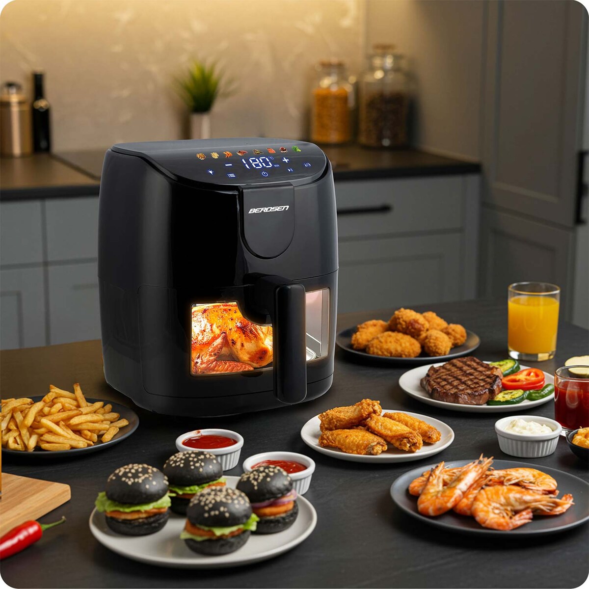 Frytkownica beztłuszczowa Berdsen Air Fryer frytownica 4l 1500W