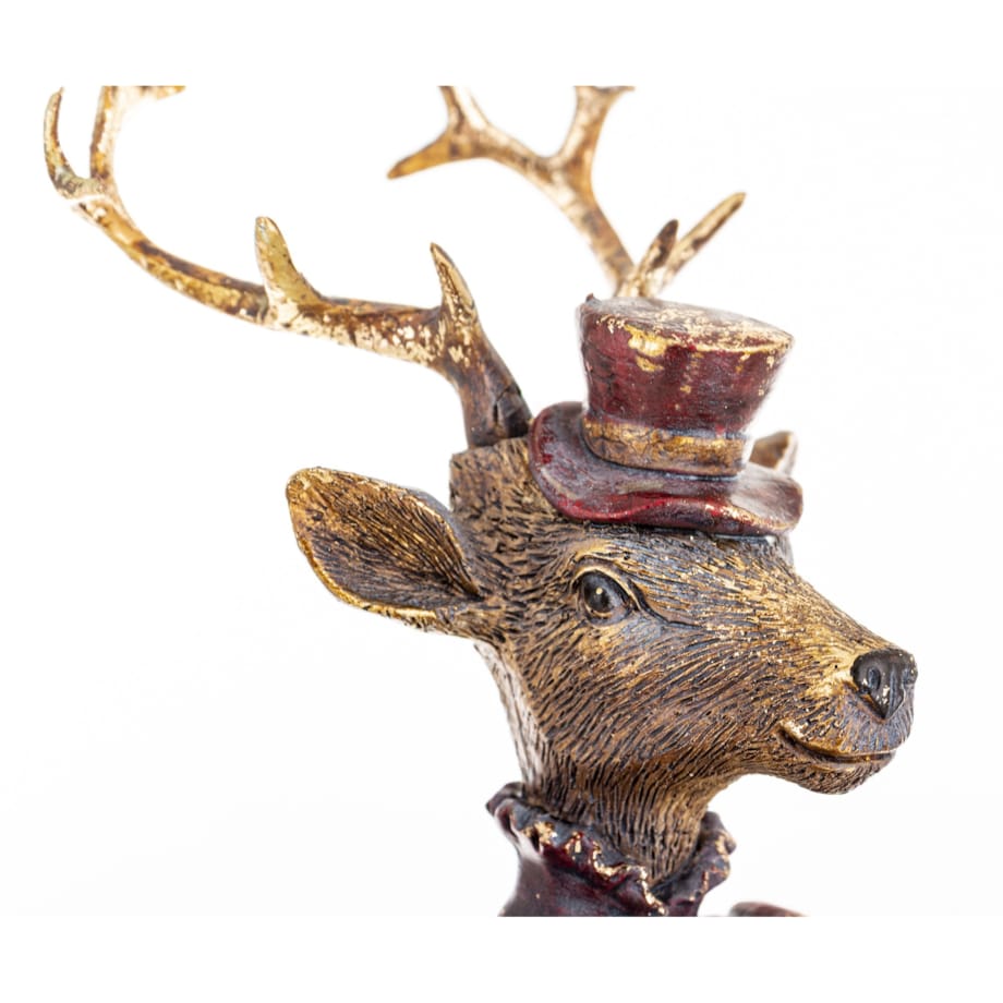 Figurka - elegancka pani jeleń 41x12,5x10,5 cm ELEGANTE-2 w długiej sukni