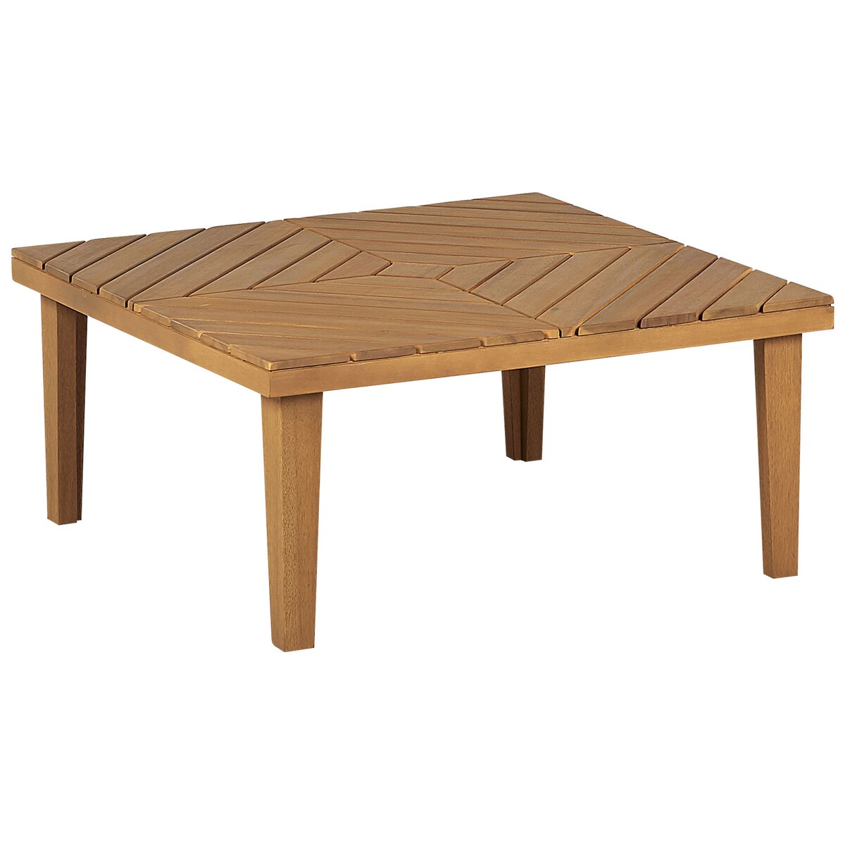 Stolik kawowy ogrodowy BARATTI 70 cm 70 cm Drewno akacjowe Brązowy