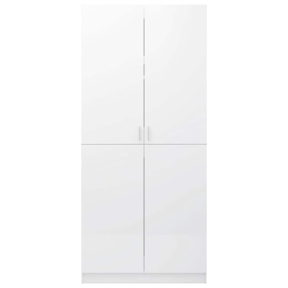 vidaXL Szafa, wysoki połysk, biała, 80x52x180 cm