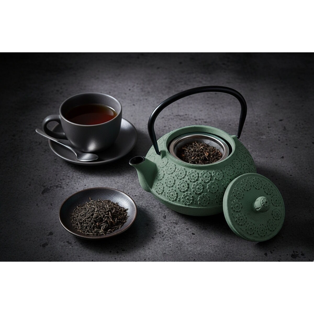 Czajnik żeliwny z zaparzaczem KUMO, 1000 ml