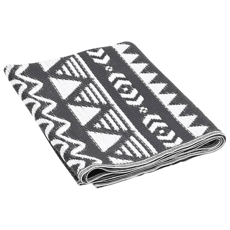 vidaXL Dywan zewnętrzny, ARAKIL czarny, 120x180 cm, PP