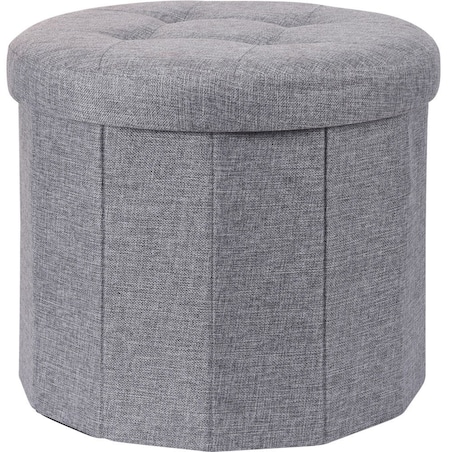 Pufa z pikownym siedziskiem OTTOMAN, Ø 45 x 39 cm