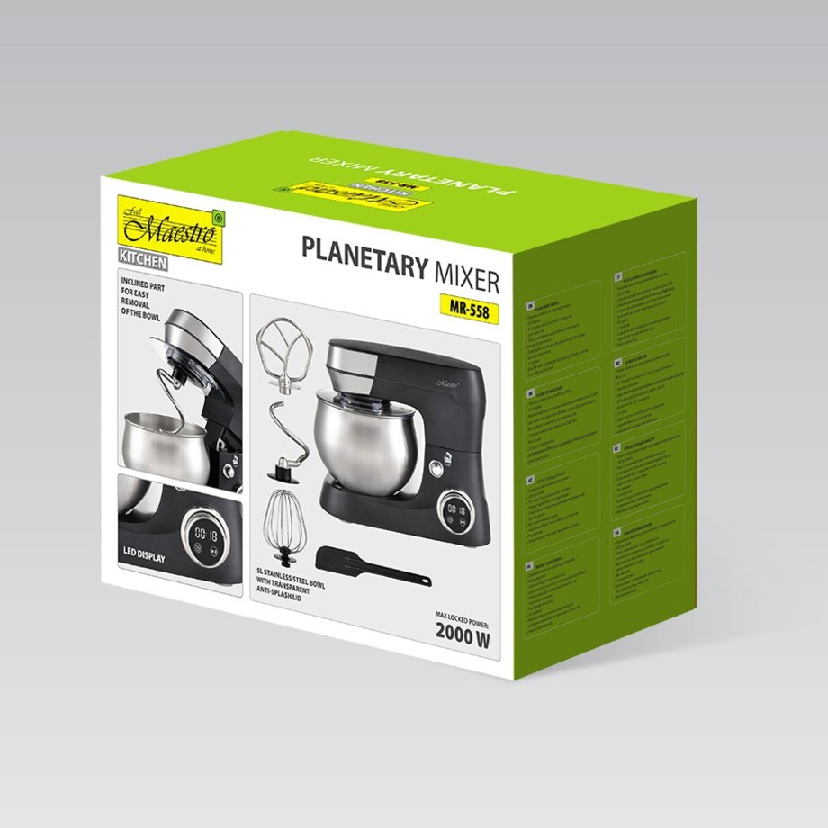 Maestro mikser planetarny z misą 5L 2000W MR558