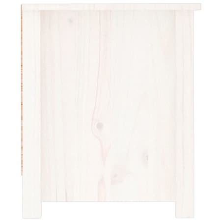 vidaXL Szafka na buty, biała, 110x38x45,5 cm, lite drewno sosnowe