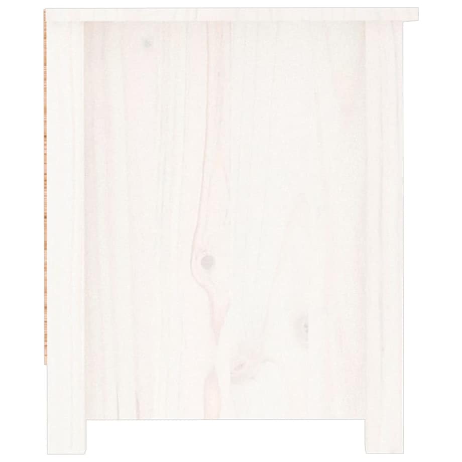 vidaXL Szafka na buty, biała, 110x38x45,5 cm, lite drewno sosnowe