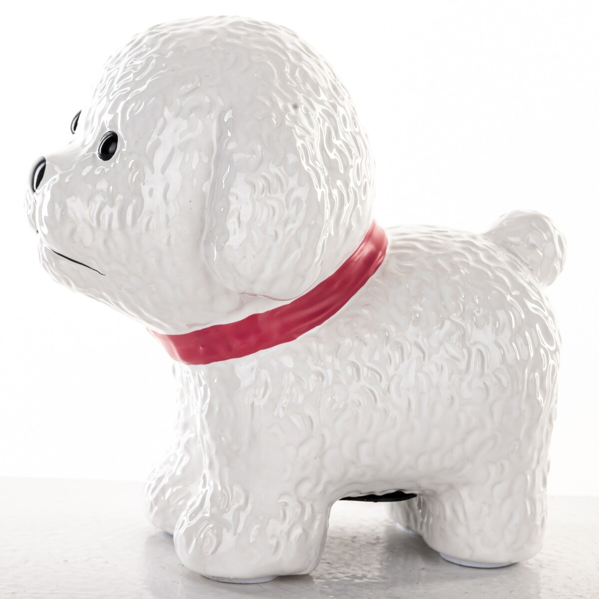 Skarbonka ceramiczna - 12,5x10x3,5 cm piesek LADY