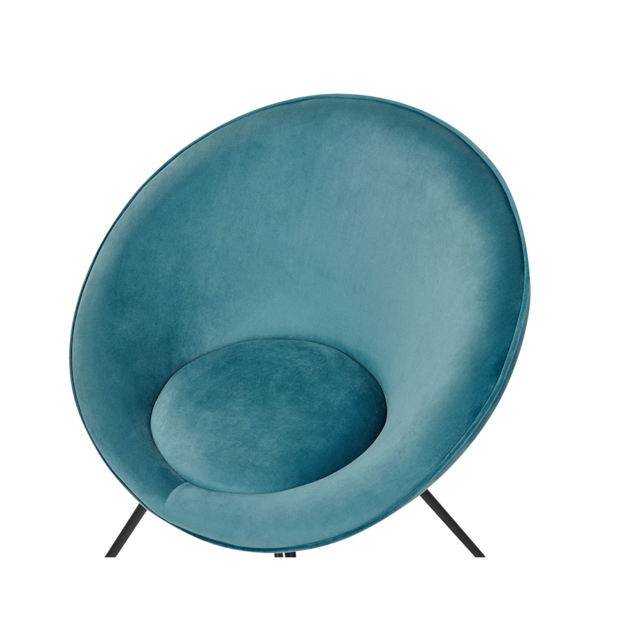 Krzesło welurowe niebieskie FLOBY II