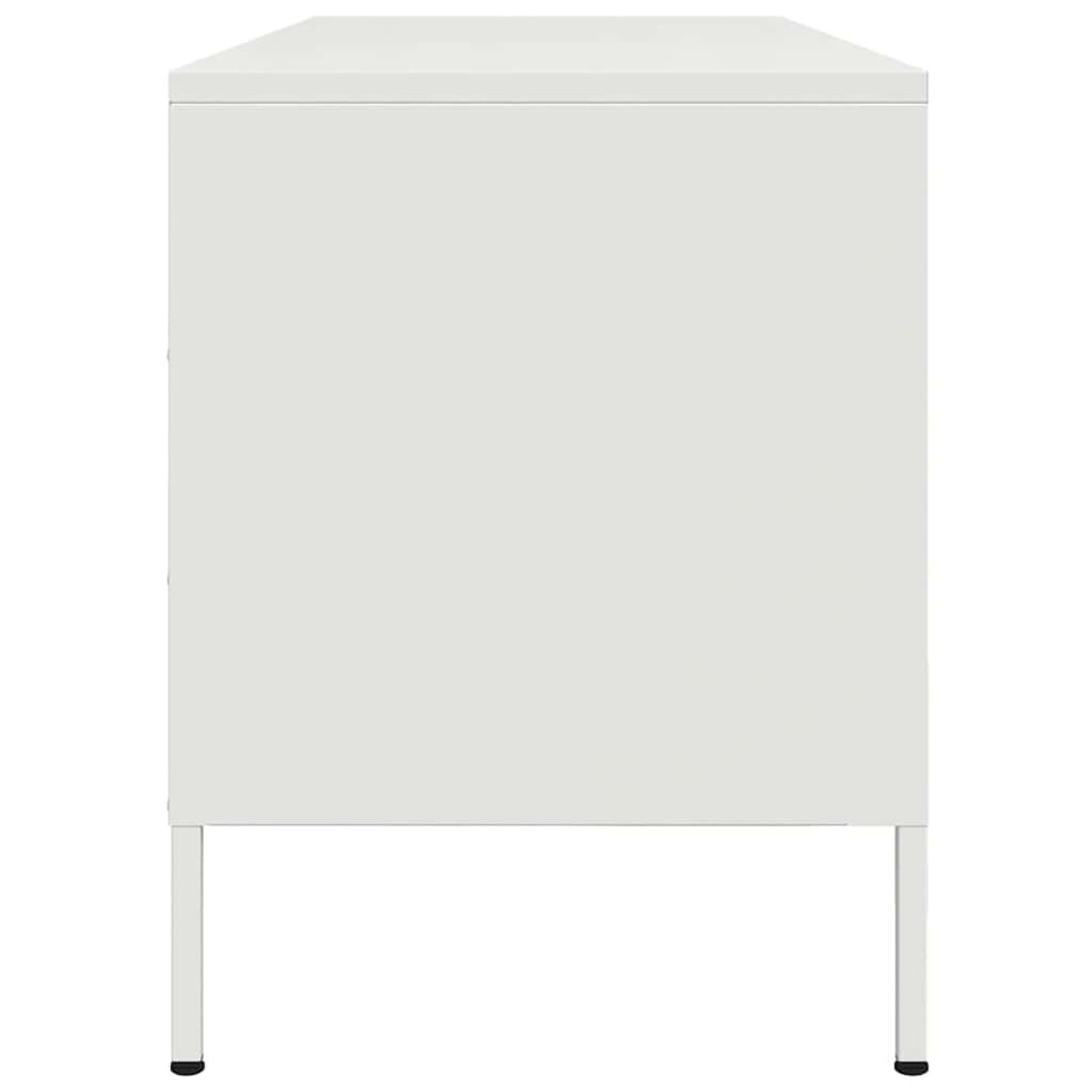 vidaXL Szafka pod telewizor, biała, 100,5x39x50,5 cm, stalowa