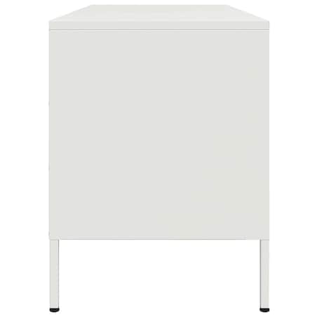 vidaXL Szafka pod telewizor, biała, 100,5x39x50,5 cm, stalowa