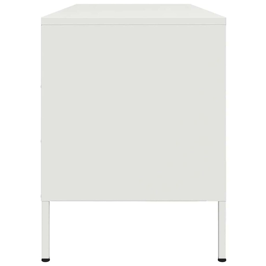 vidaXL Szafka pod telewizor, biała, 100,5x39x50,5 cm, stalowa