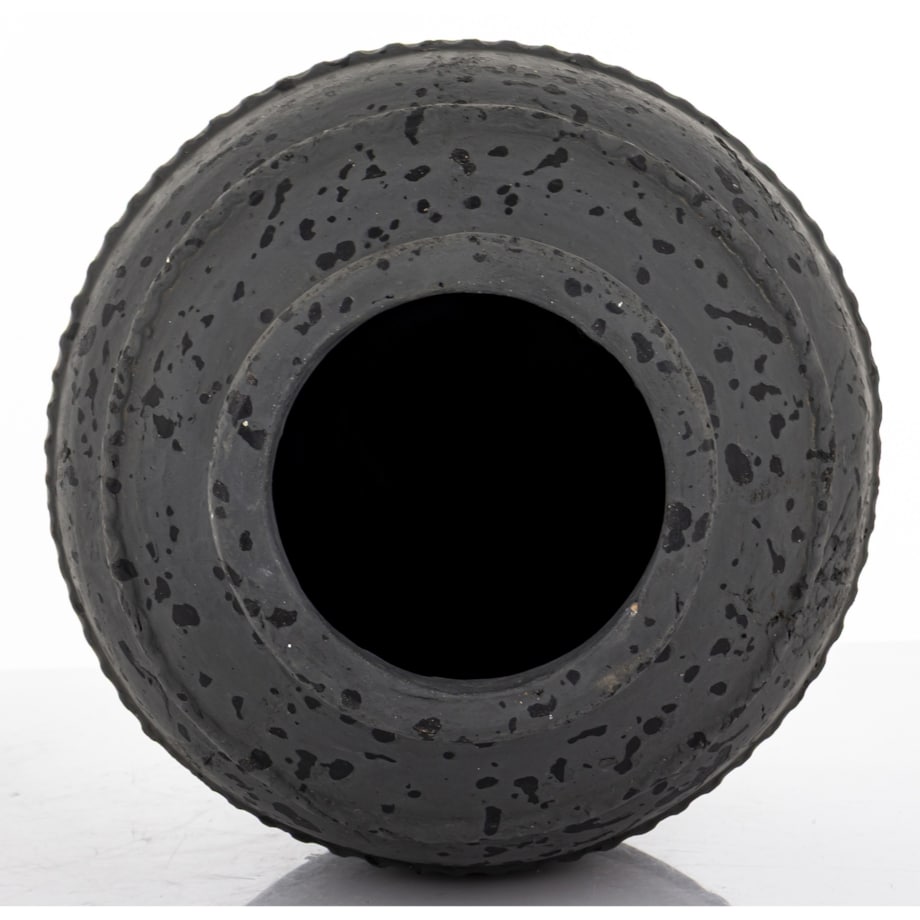 Wazon ceramiczny 24x19x19 cm ABARREL-2 czarny small