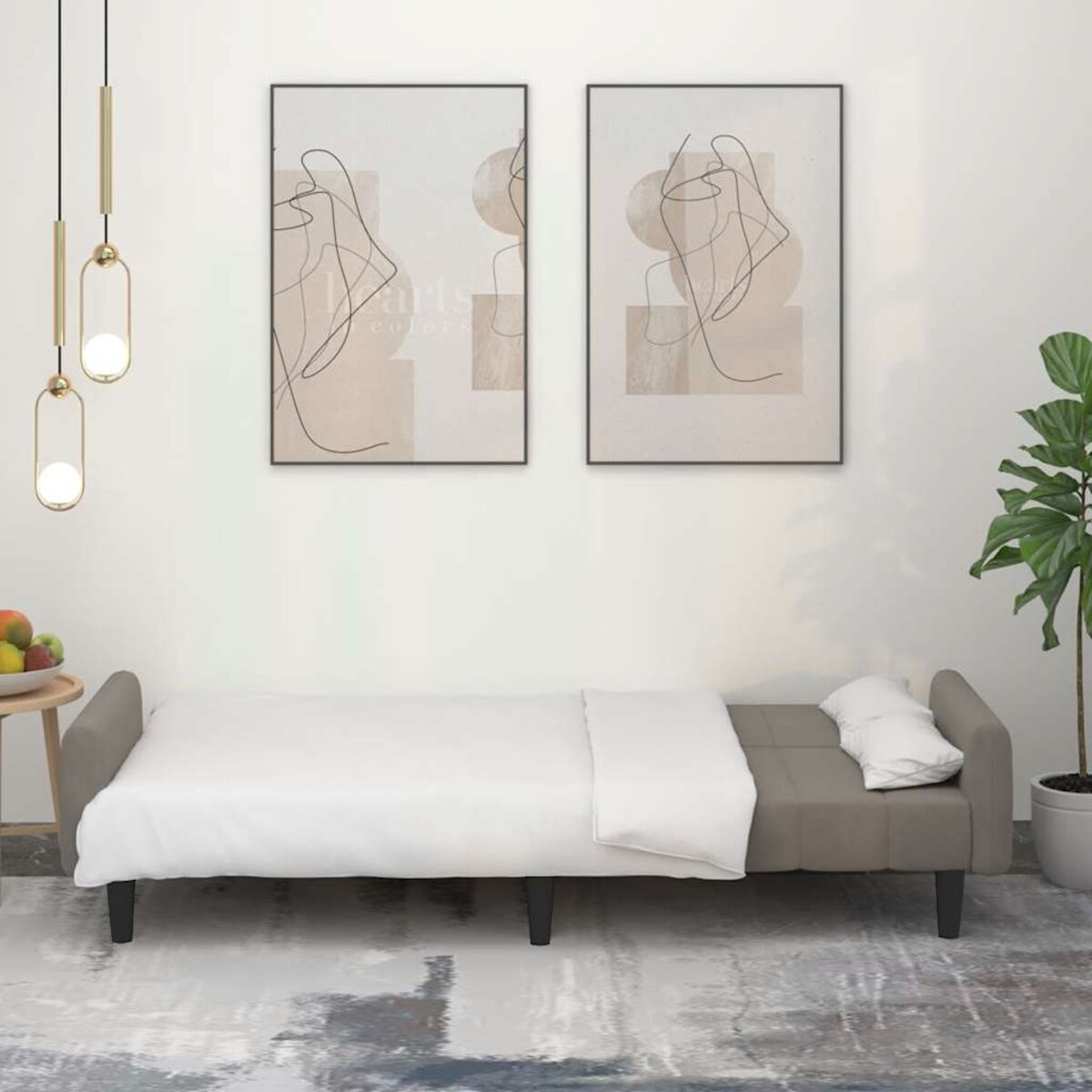 vidaXL 2-osobowa kanapa, jasnoszara, tapicerowana aksamitem