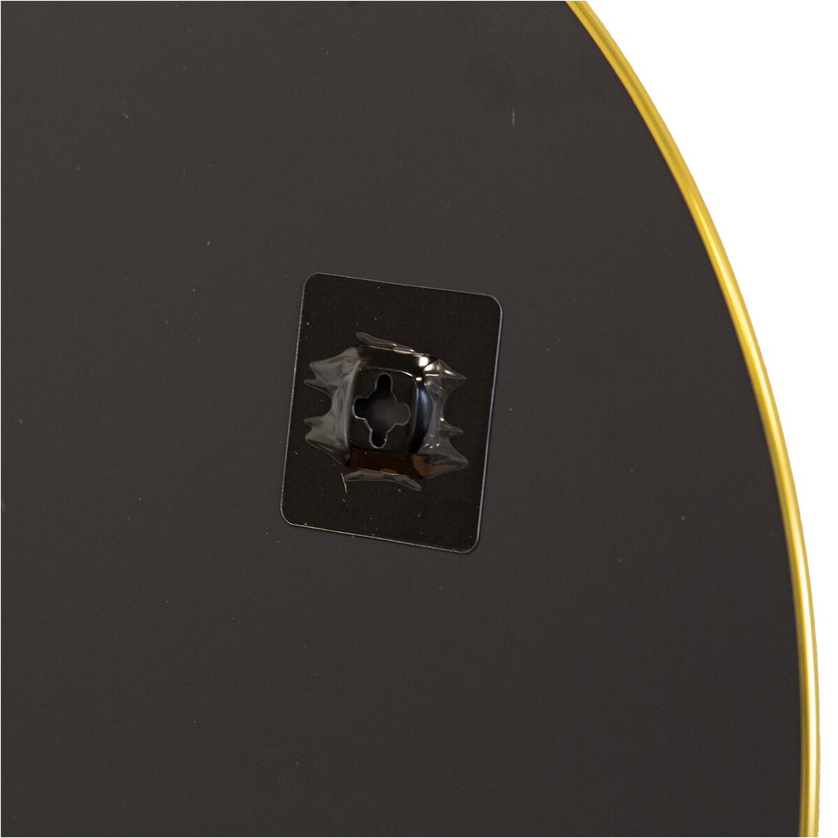 Lustro Okrągłe Ścienne 55 CM Loft Metalowa Rama Złote