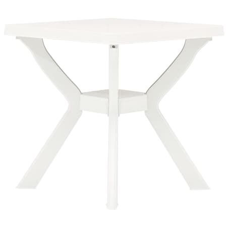 vidaXL Stolik bistro, biały, 70x70x72 cm, plastikowy
