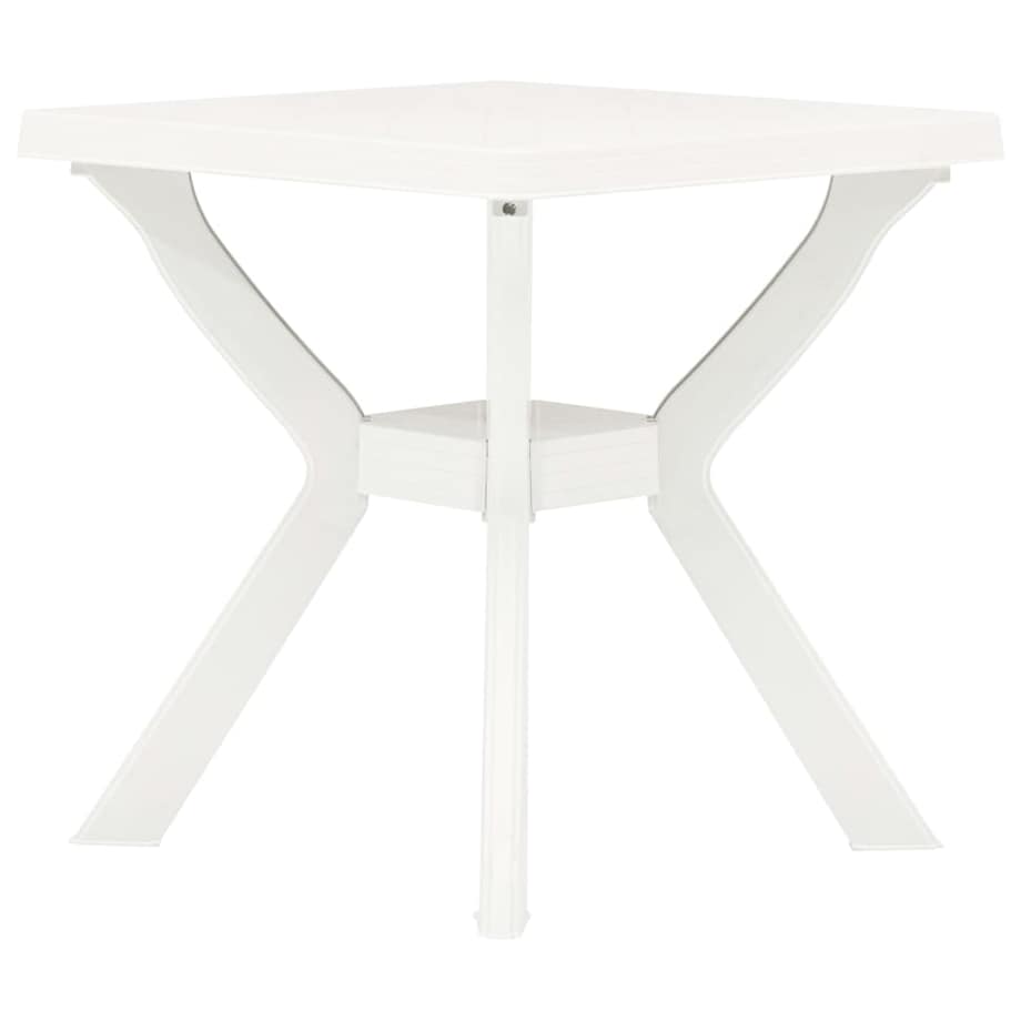 vidaXL Stolik bistro, biały, 70x70x72 cm, plastikowy
