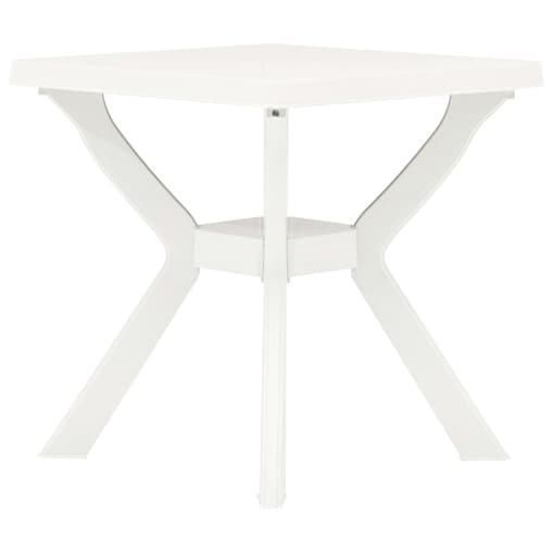 vidaXL Stolik bistro, biały, 70x70x72 cm, plastikowy