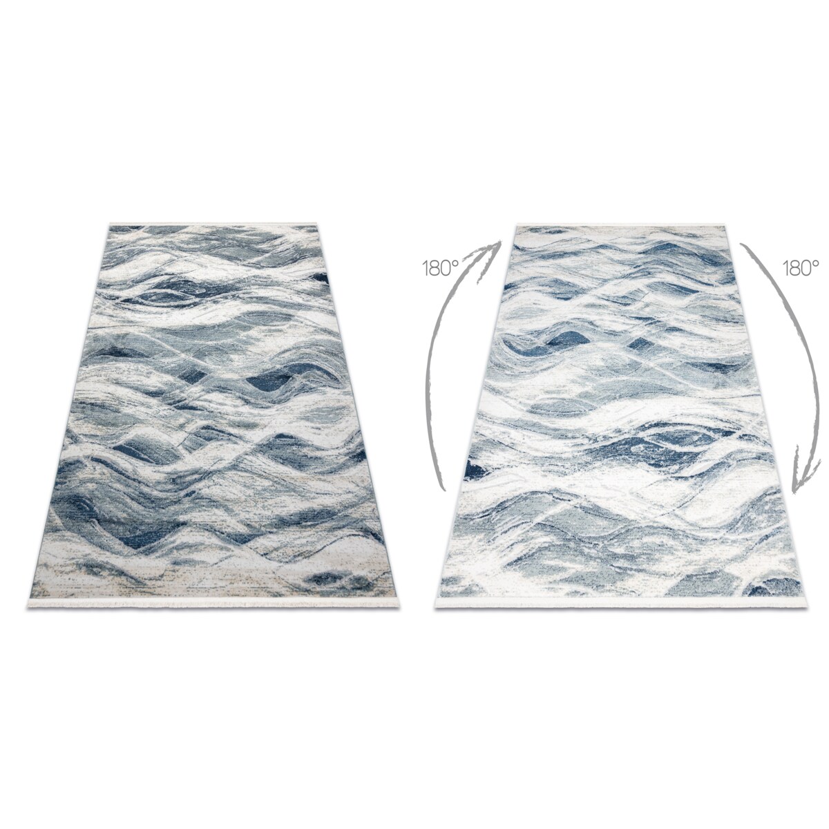 Dywan DISTIN 0849A granatowy / niebieski / 80x150 cm