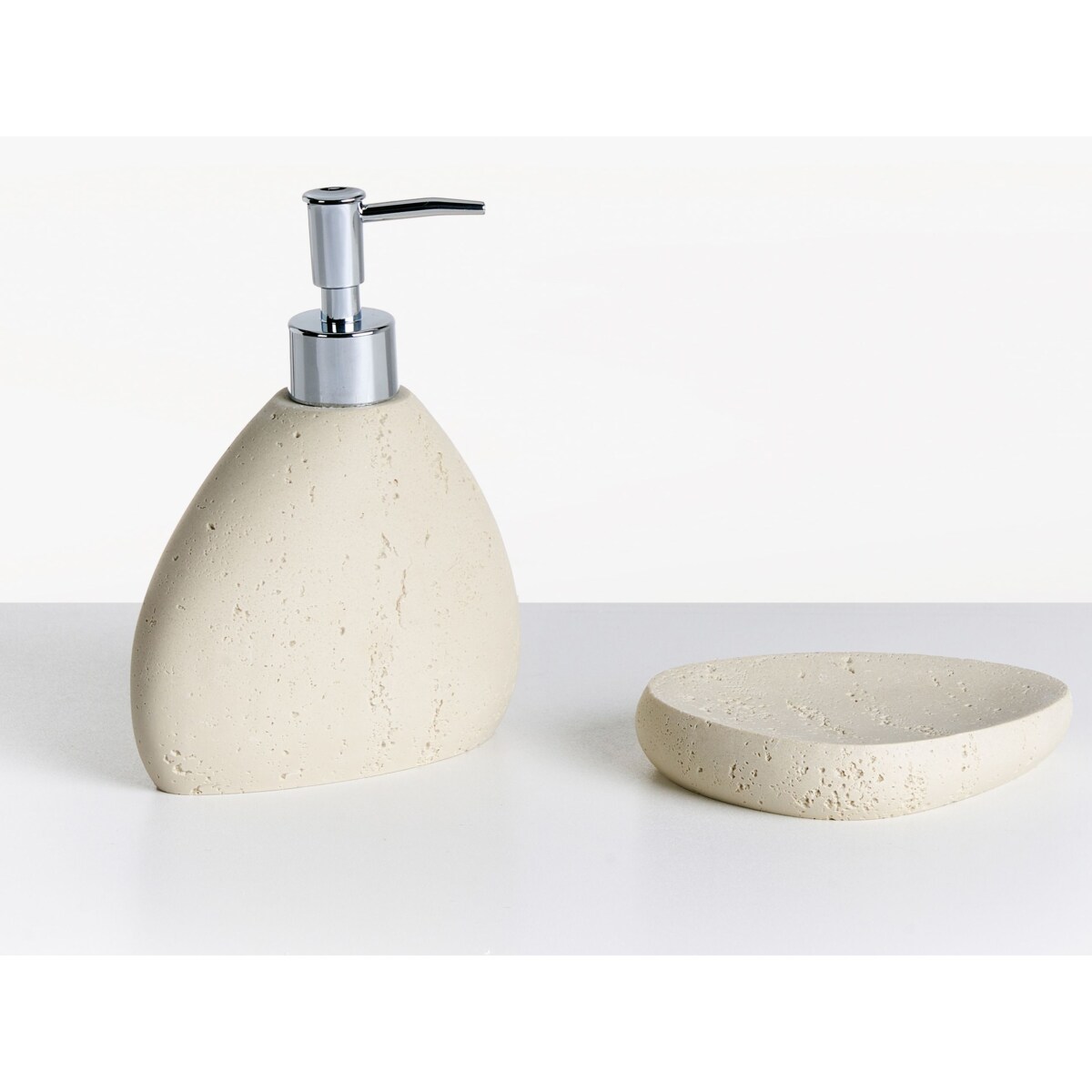 Zestaw akcesoriów łazienkowych 5 elementów COATA Jasnobeżowy