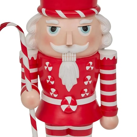 Dziadek do Orzechów biało-czerwony 91 cm