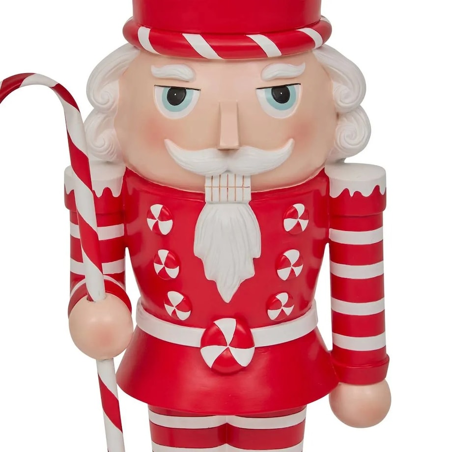 Dziadek do Orzechów biało-czerwony 91 cm