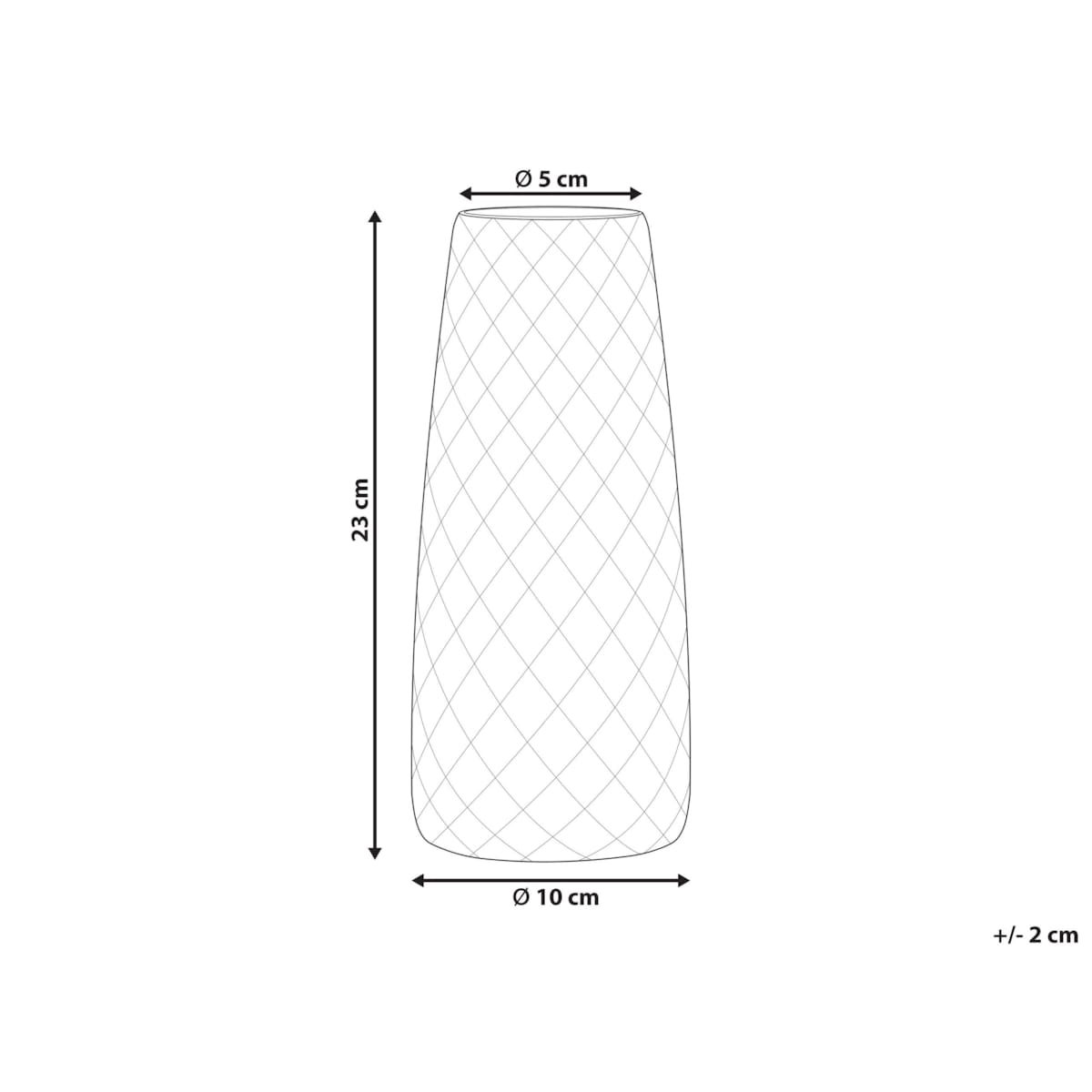 Wazon na kwiaty szklany 23 cm pomarańczowy PACHEIA