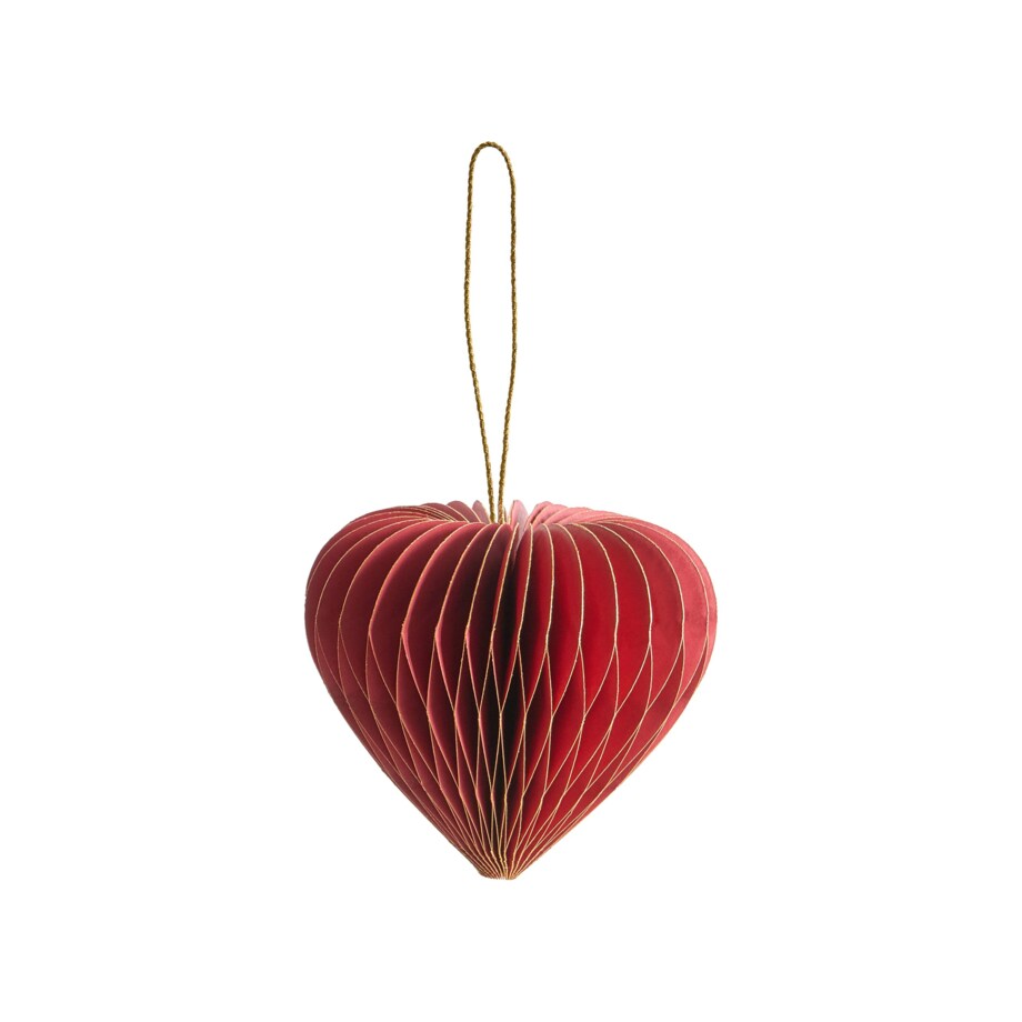 Zestaw 18 ozdób choinkowych SUSA Papier Czerwony