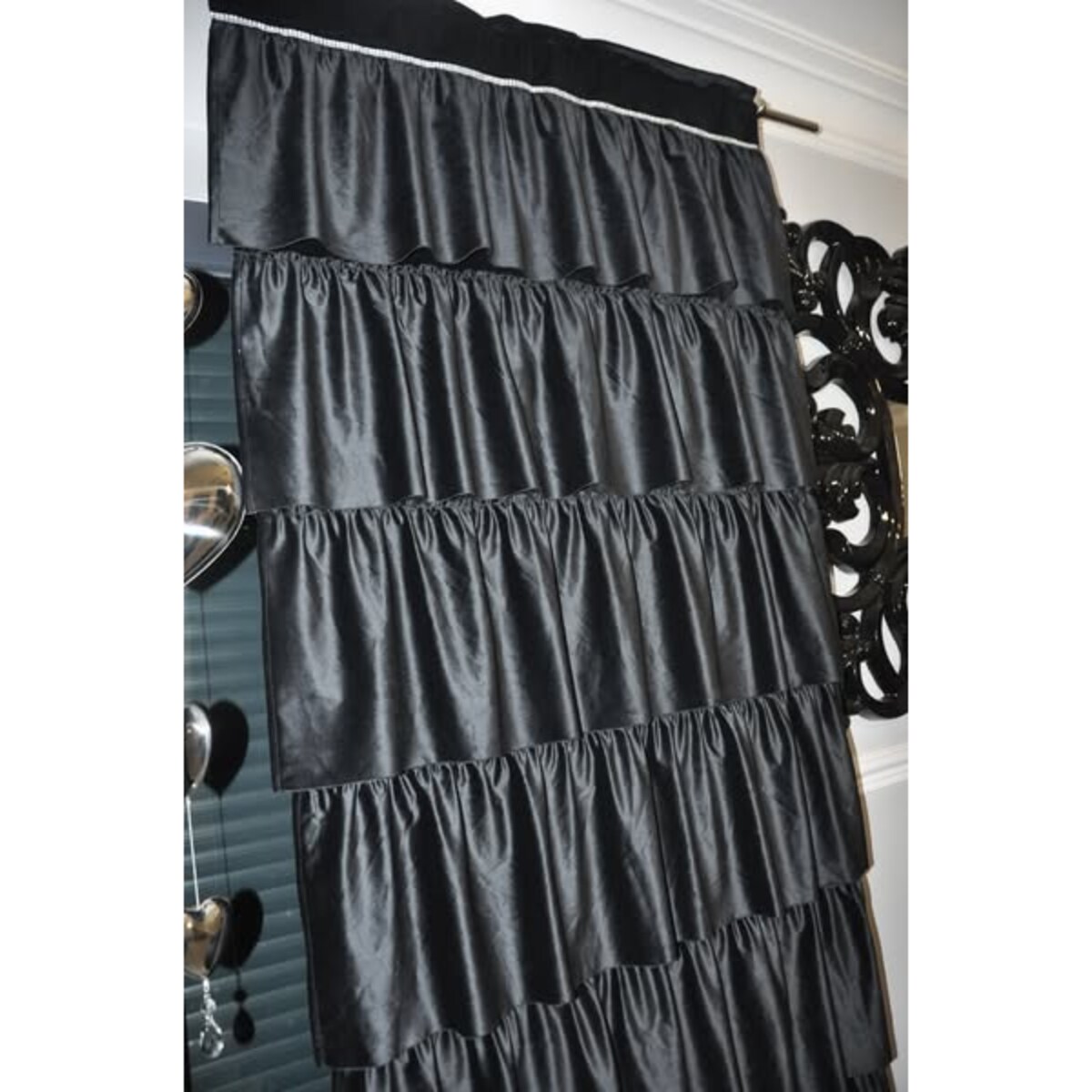 zasłona "romantica" 90x250 cm czarny