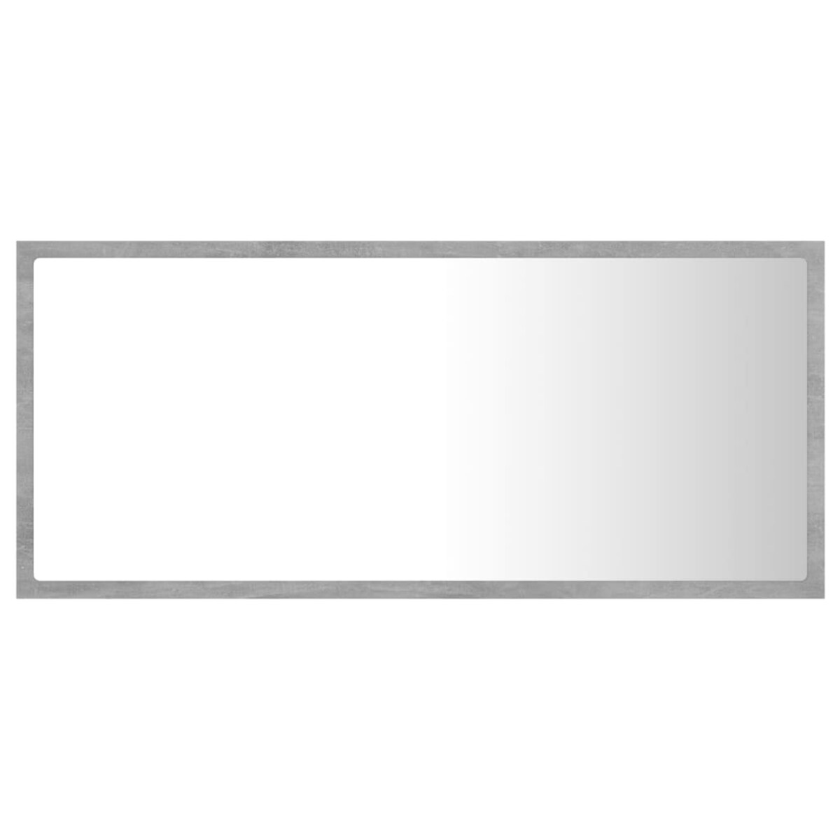 vidaXL Lustro łazienkowe LED, szarość betonu, 90x8,5x37 cm, akryl