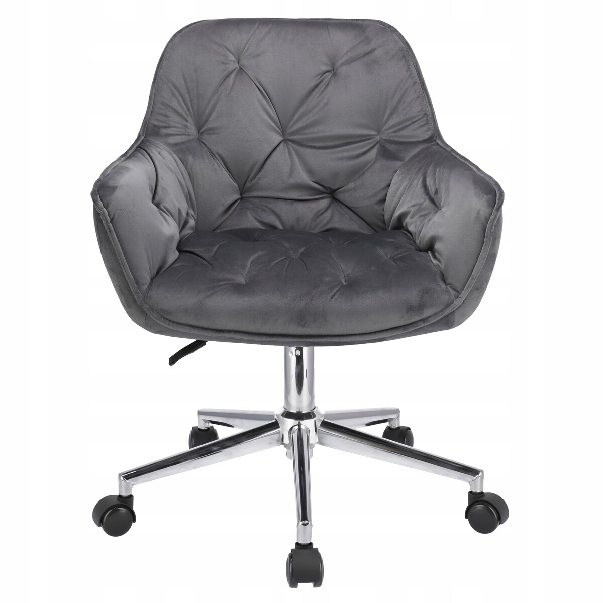 Fotel LARGO szary na srebrnej stopie