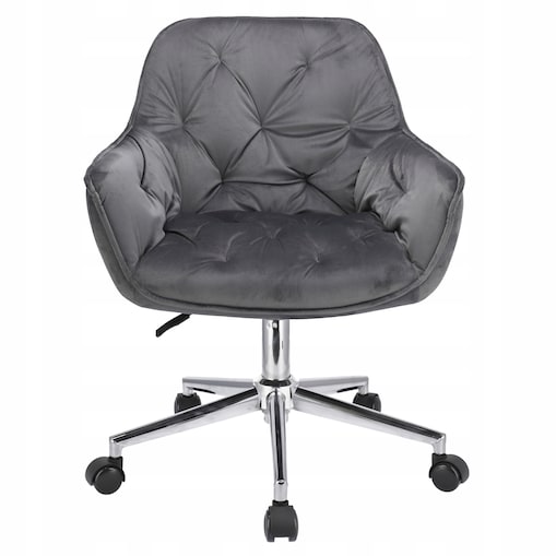 Fotel LARGO szary na srebrnej stopie