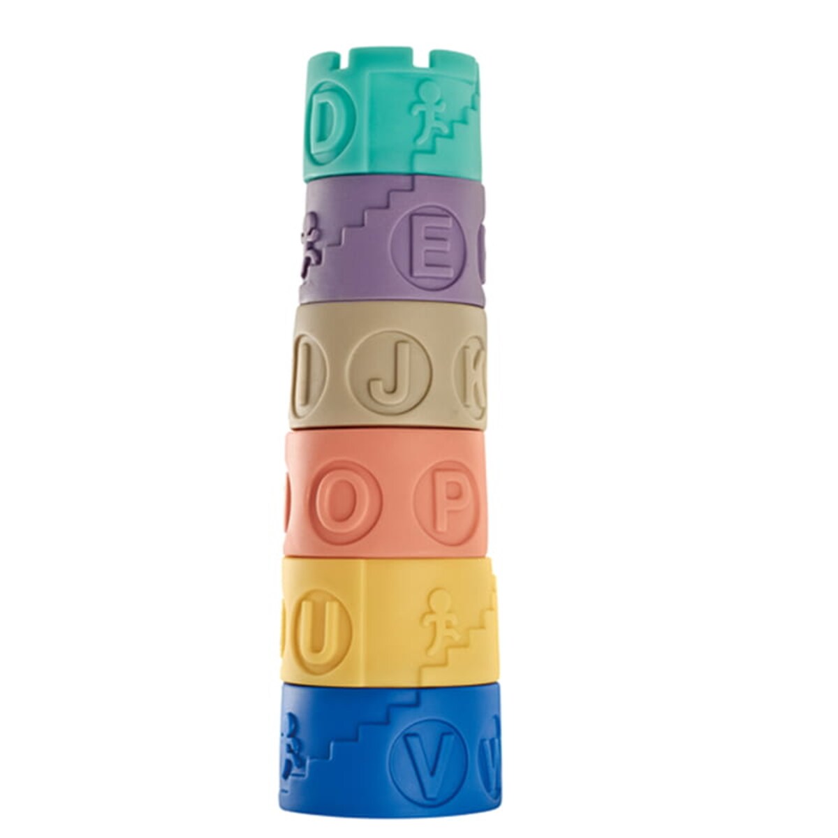 Wieża sensoryczna ze świnką - miękkie klocki