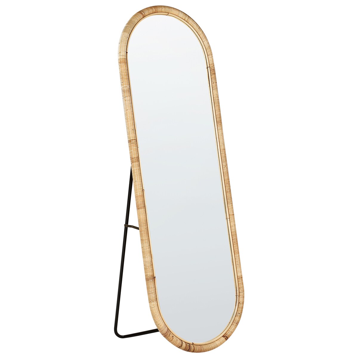 Lustro stojące MONTOT 150 cm Rattan Naturalny