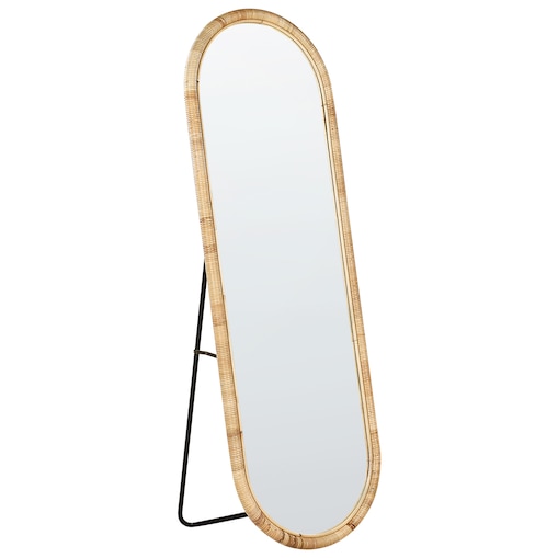 Lustro stojące MONTOT 150 cm Rattan Naturalny