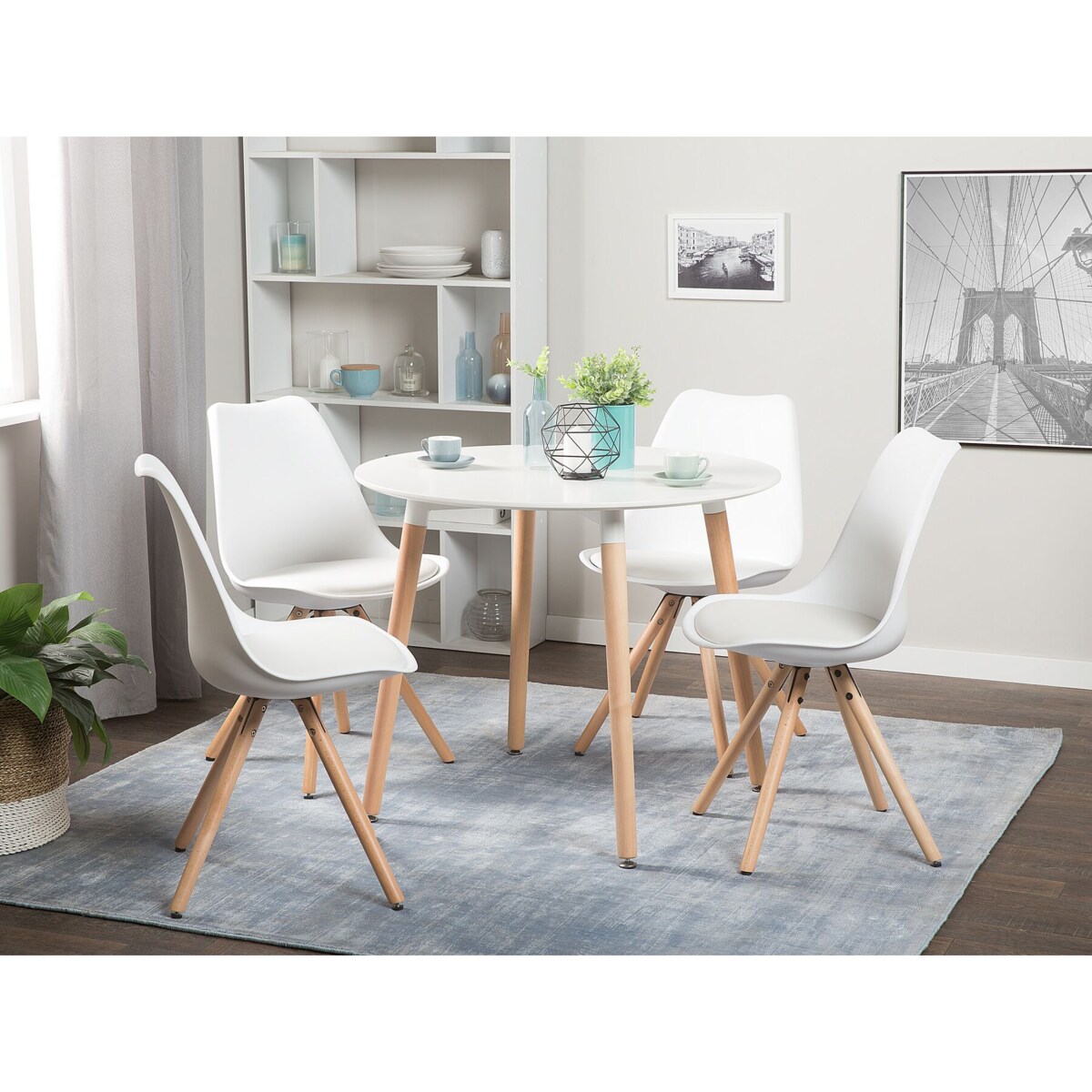 Zestaw 2 krzeseł do jadalni biały DAKOTA