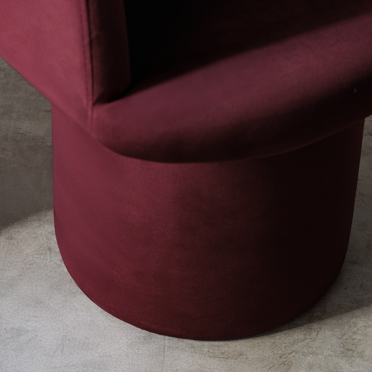 Fotel obrotowy, welur, burgundowy Haco