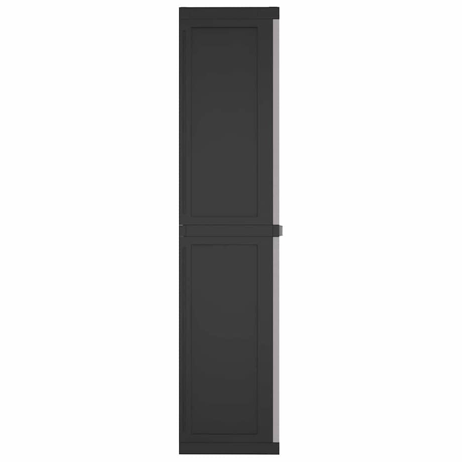 vidaXL Szafka ogrodowa, szaro-czarna, 97x37x165 cm, PP