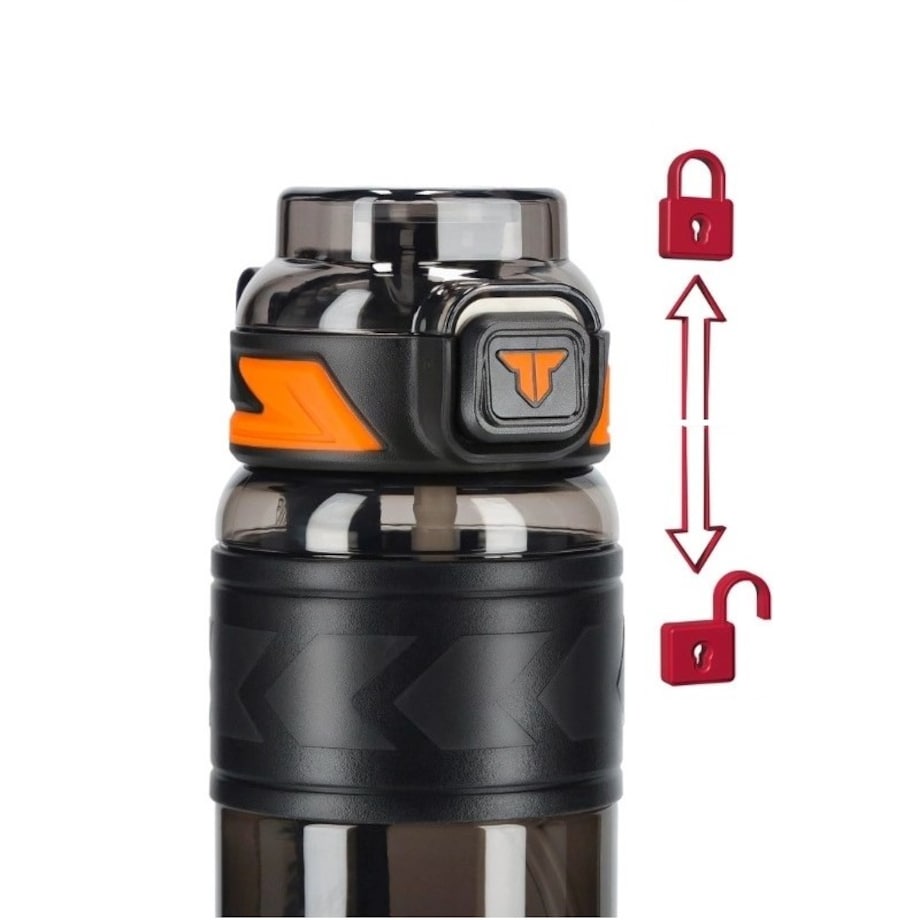 Butelka na wodę, sportowy bidon z miarką 680ML czarny BD64CZ