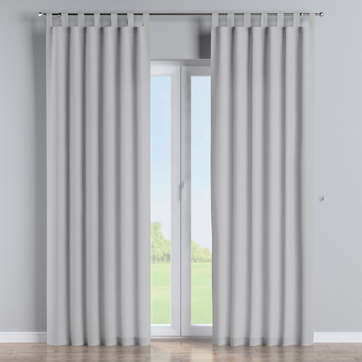 Zasłona na szelkach 1 szt. 130x245 srebrny