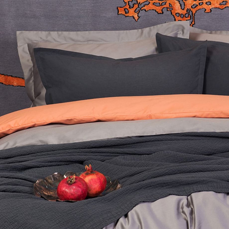 Pościel Solid New Black Sand DecoFlux 200x220 cm