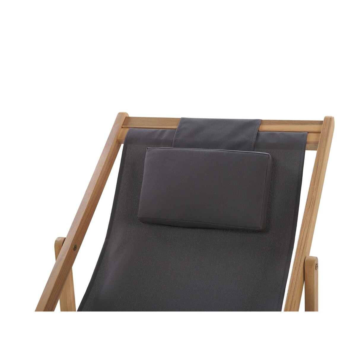 Zestaw 2 leżaków ogrodowych i 2 wymiennych tkanin (różne warianty) jasne drewno AVELLINO