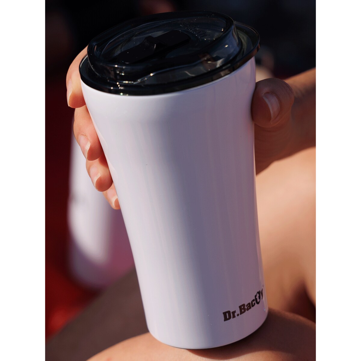 Kubek termiczny na kawę Dr.Bacty Apollo 2.0 - Oda do młodości - 360 ml - Glossy White