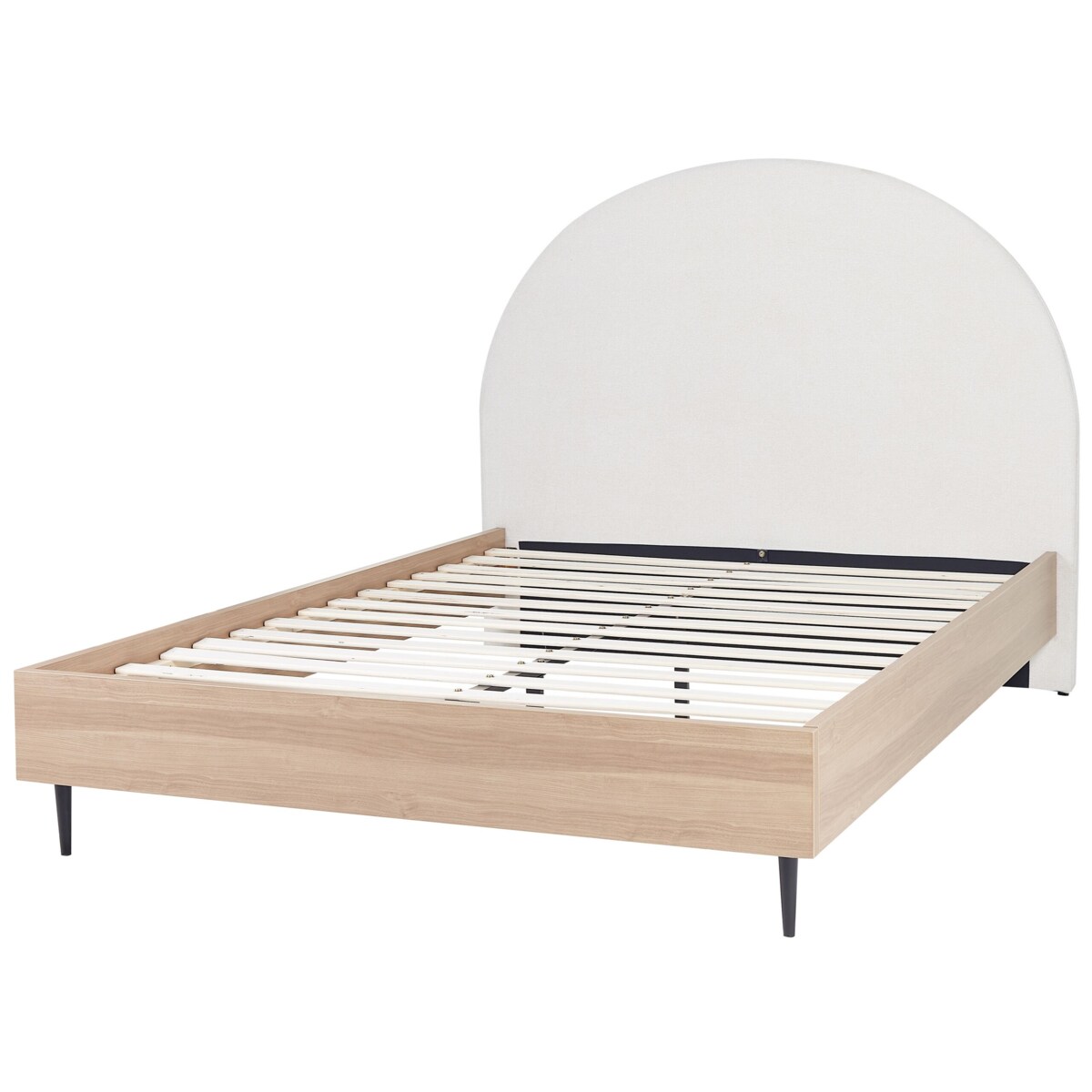 Łóżko tapicerowane 140 x 200 cm białe MILLAY