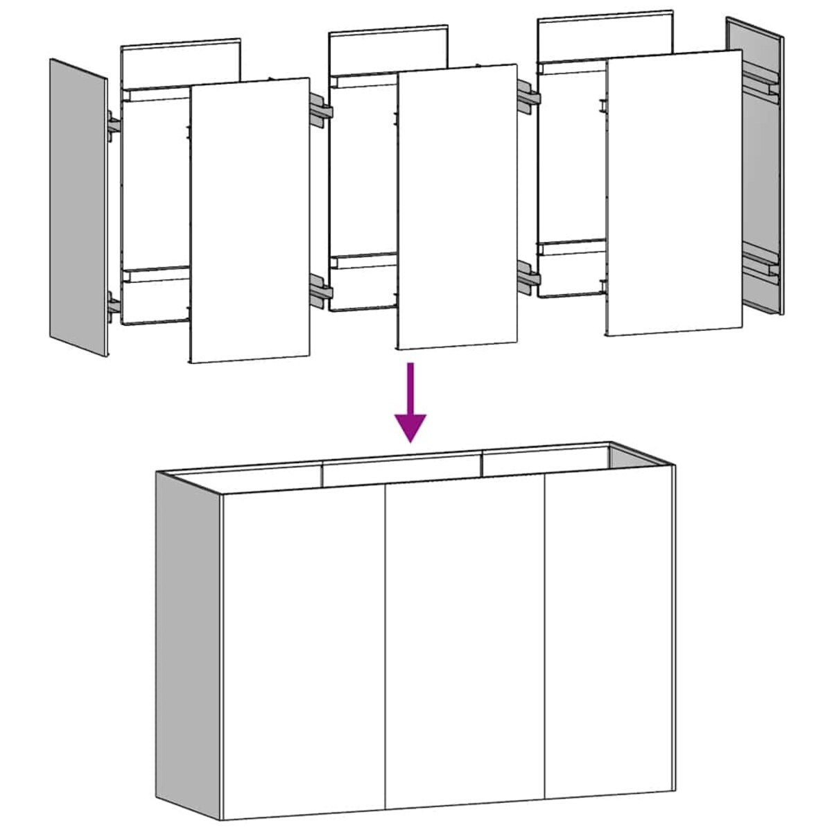 vidaXL Doniczka Antracyt 120x40x80 cm Stal walcowana na zimno
