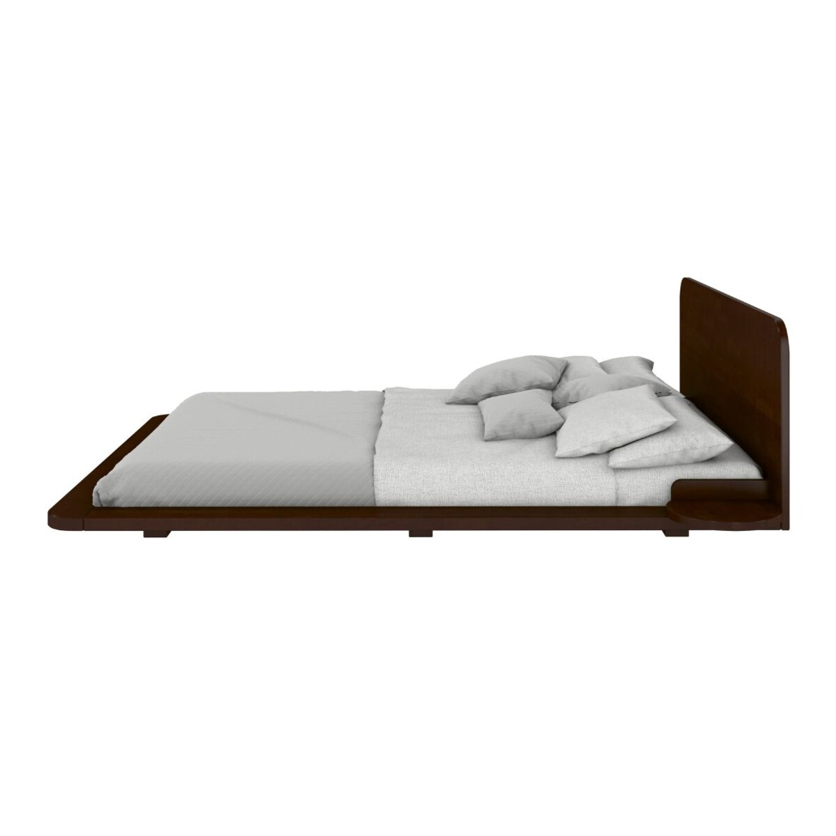 Łóżko lewitujące bukowe JAPANDIC / 160x200, kolor palisander