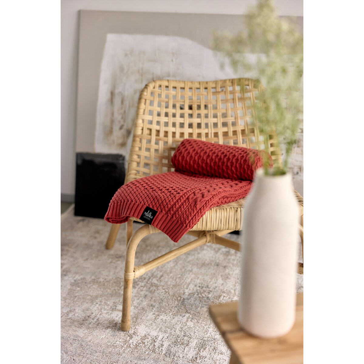 Pled ozdobny ceglasty, 130 x 160 cm, La Manta