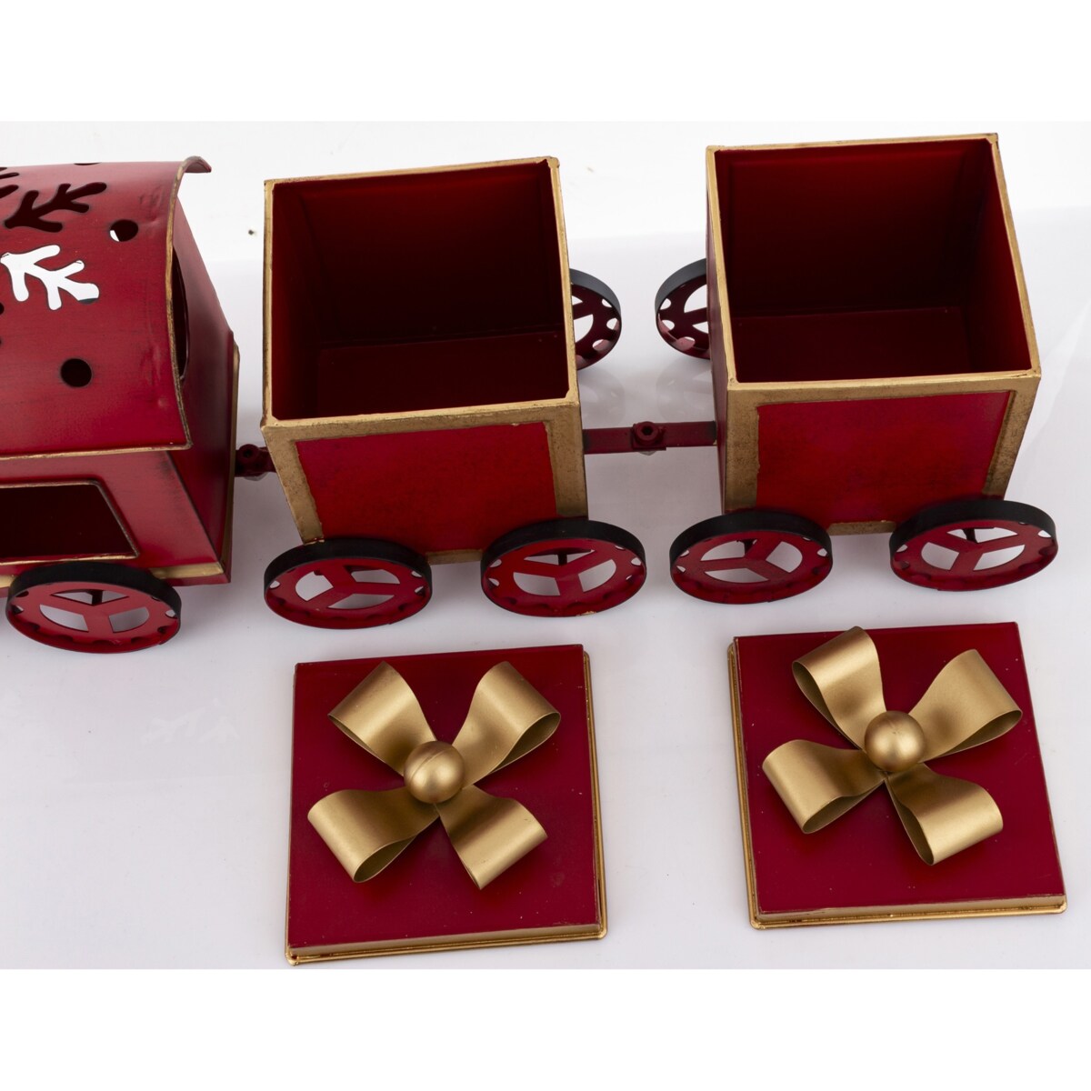 Dekoracja - metalowy pociąg 31x17x76 cm BASEL