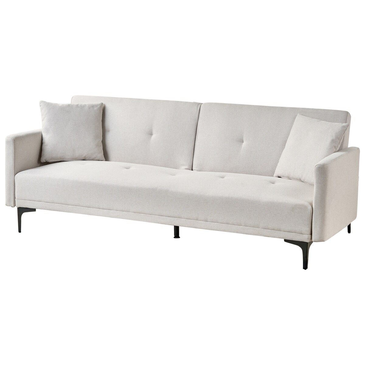 Sofa rozkładana dla 3 osób LUCAN Jasnobeżowy